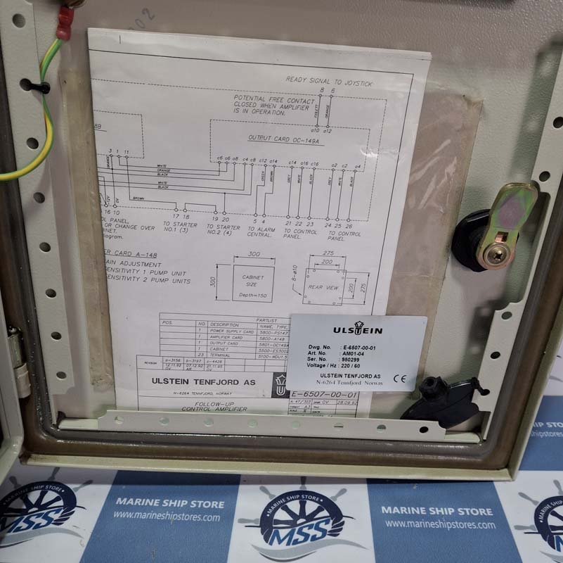ROLLS-ROYCE ULSTEIN TENFJORD E-6507-00-01 AM01-04 STEERING GEAR STARBD AMPLIFIER PANEL