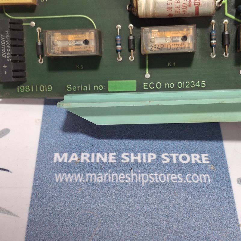 HELITRON LP 1-14 19811019 RELAY AND ADJUSTMENTS CARD WITH BASE