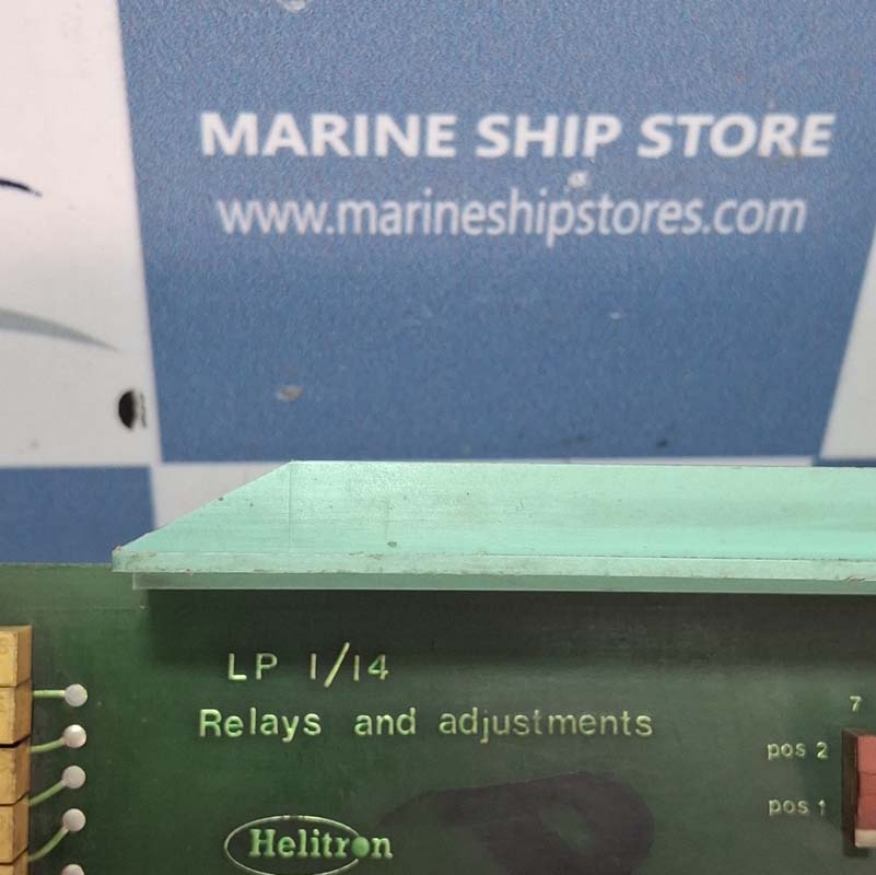 HELITRON LP 1-14 19811019 RELAY AND ADJUSTMENTS CARD WITH BASE