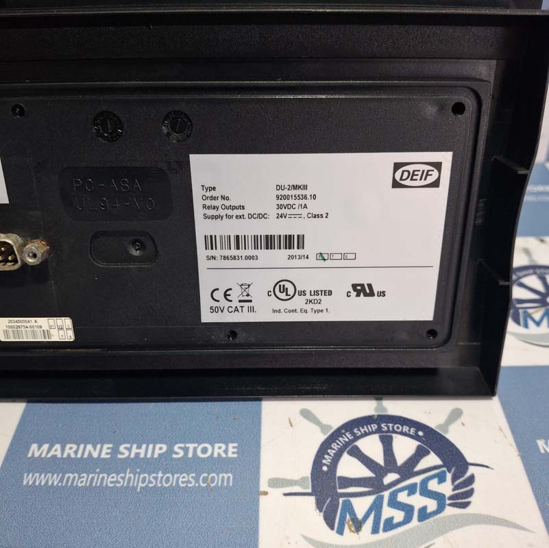 DEIF PPM-3-DG ORDER-920015536.10 PROTECTION AND POWER MANAGEMENT SYSTEM