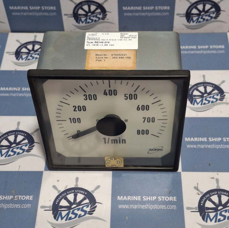 NORIS RQ144-014 0-800 1-MIN RPM INDICATOR