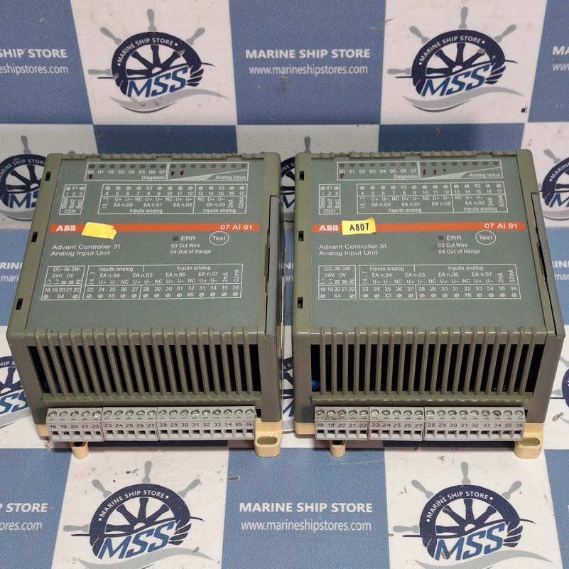 ABB 07AC91 GJR5251600R0202 07AI91F1 ADVANT CONTROLLER 31 ANALOG IO UNIT