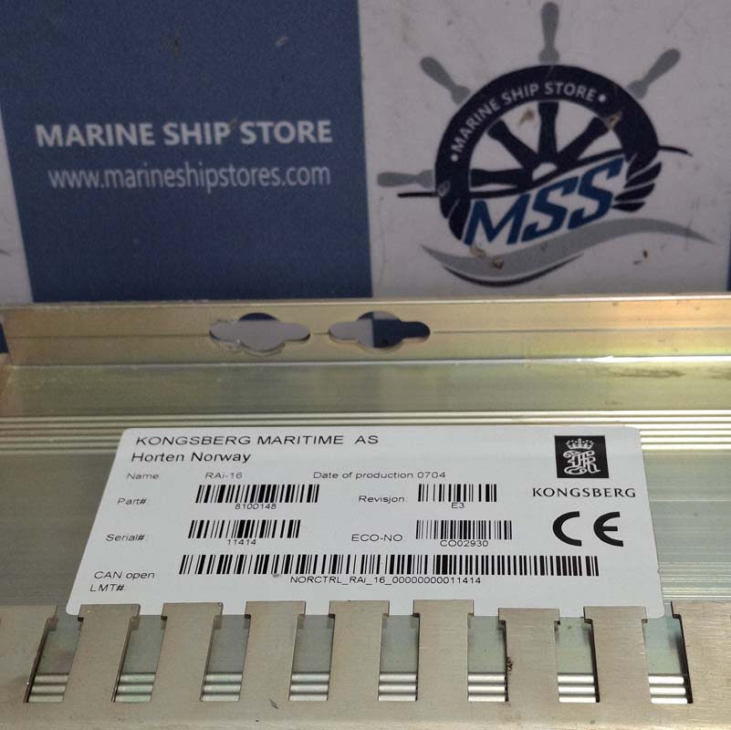 KONGSBERG RAI-16 8100148 HA451671A2 REV-E3 REMOTE DIGITAL INPUT MODULE