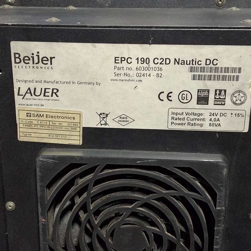SAM ELECTRONICS EPC190 C2D NAUTIC DC 603001036 WINDOWS XP PRO FOR EMBEDDED SYSTEMS