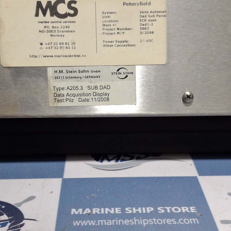 STEIN SOHN-VISTA AUTOMATION A205.3 SUB DAD DATA ACQUISITION DISPLAY