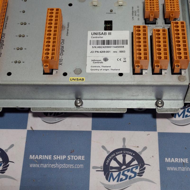 JOHNSON CONTROLS SABROE UNISAB III 1997-002 4209-001 REV-003 DISPLAY CONTROLLER UNIT-5 JOHNSON CONTROLS SABROE UNISAB III 1997-002 4209-001 REV-003 DISPLAY CONTROLLER UNIT
