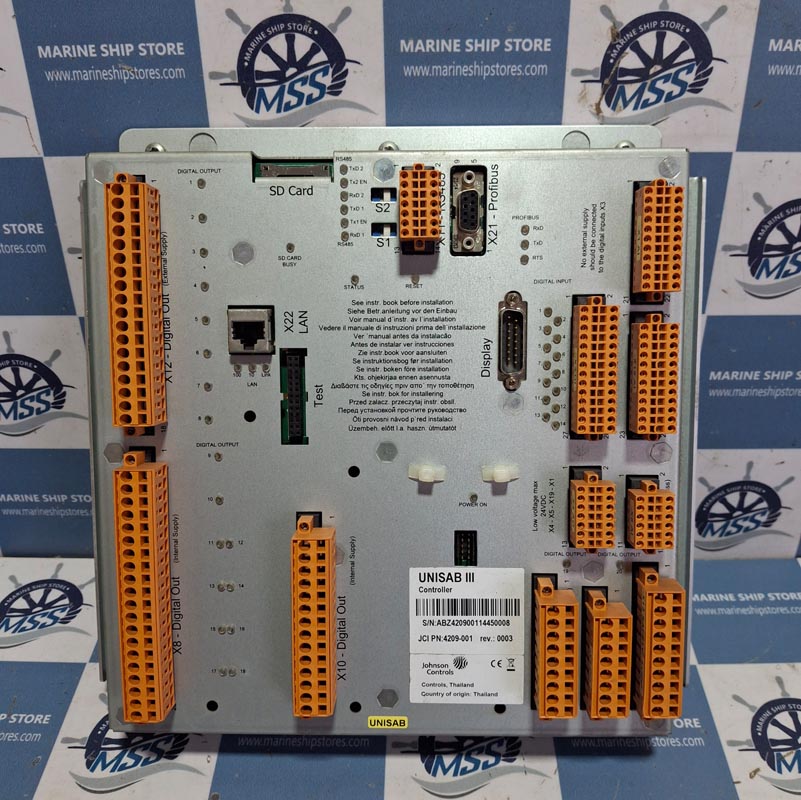 JOHNSON CONTROLS UNISAB III 4209-001 REV-0003 CONTROLLER