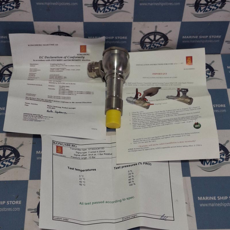 KONGSBERG GT402A3K10D PRESSURE TRANSMITTER