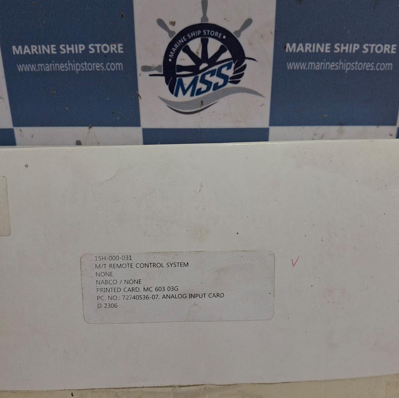 NABCO MC-603-03G 885-72739837 PRINTED ANALOG INPUT CARD-1 NABCO MC-603-03G 885-72739837 PRINTED ANALOG INPUT CARD