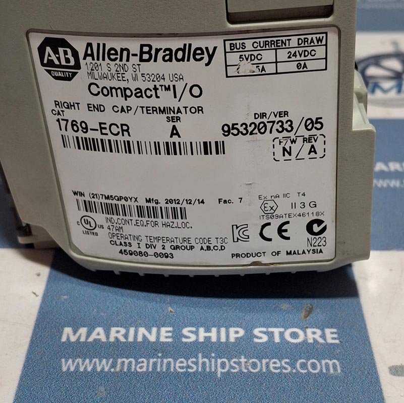 ALLEN BRADLEY MICROLOGIX 1500 1769-ECR SER-A PROGRAMMABLE CONTROLLER-3 ALLEN BRADLEY MICROLOGIX 1500 1769-ECR SER-A PROGRAMMABLE CONTROLLER