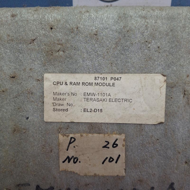 TERASAKI EMW-1101A CPU RAM & ROM MODULE