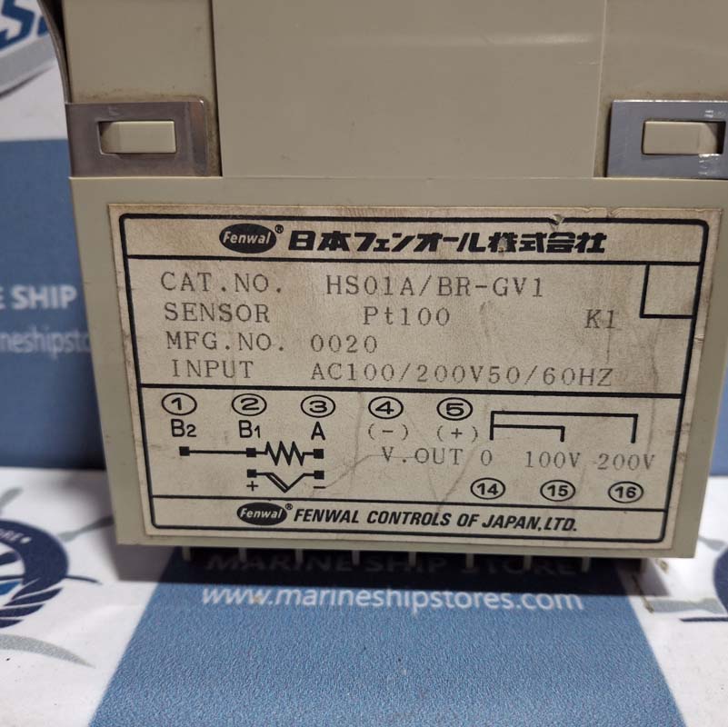 FENWAL CONTROLS HS01A-BR-GV1 PT-100 DIGITAL TEMPERATURE INDICATOR