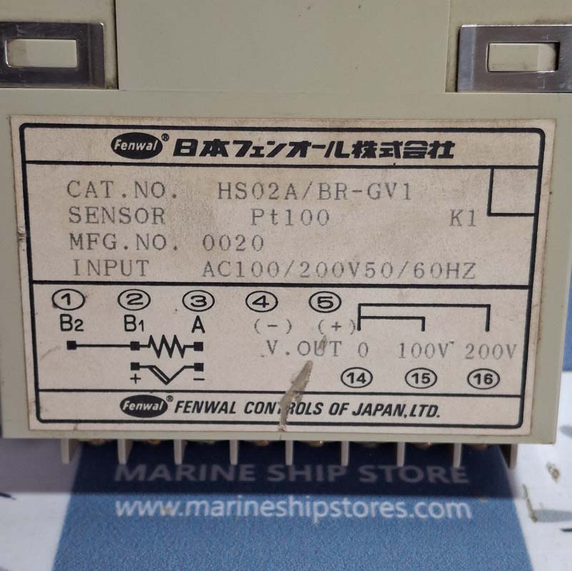 FENWAL CONTROLS HS02A-BR-GV1 PT-100 DIGITAL TEMPERATURE INDICATOR