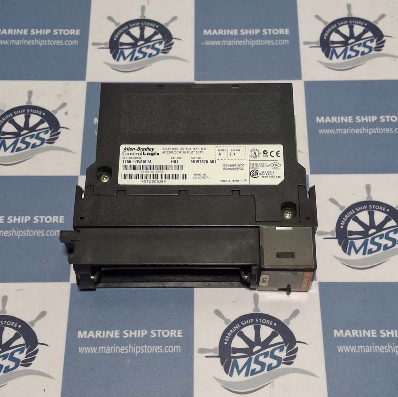 ALLEN-BRADLEY 1756-OW16I-A RELAY ISOL. OUTPUT 16PT. N.O. AC C300-DC R150 PILOT DUTY MODULE