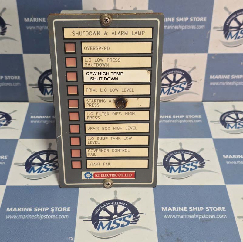 KT ELECTRIC SHUTDOWN & ALARM LAMP PANEL