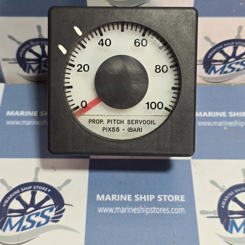 MAN B&W 0-100 PROP. PITCH SERVOOIL PIX55- BAR METER-1 MAN B&W 0-100 PROP. PITCH SERVOOIL PIX55- BAR METER