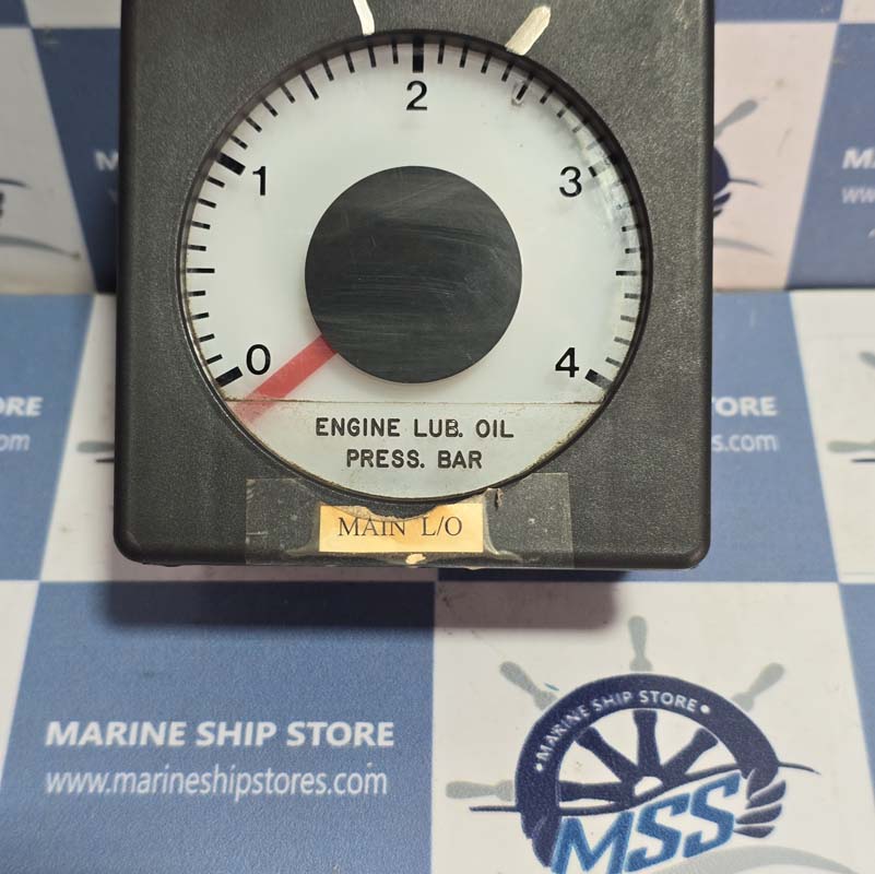 MAN B&W 0-4 ENGINE LUB. OIL PRESSURE BAR METER-2 MAN B&W 0-4 ENGINE LUB. OIL PRESSURE BAR METER