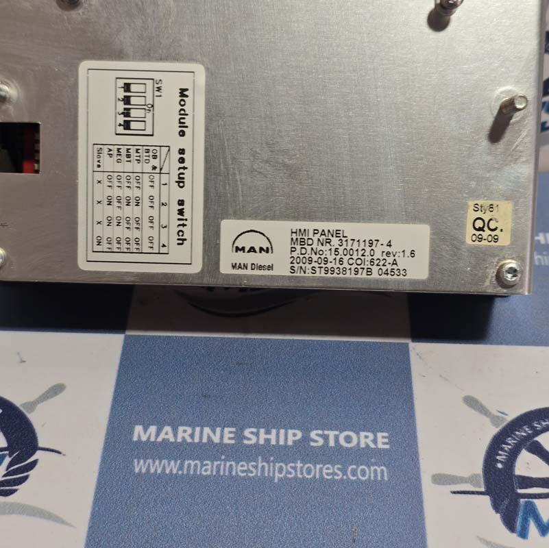 MAN B&W MBD NR.3171197-4 HMI PANEL