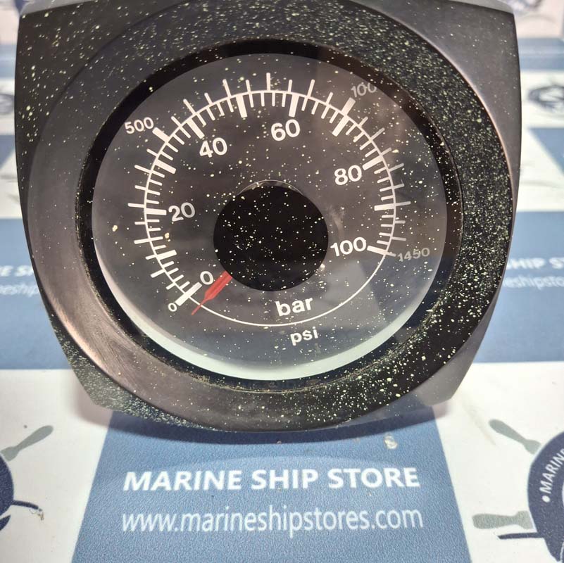 MARINE ELECTRONICS 0-100 BAR 0-1450 PSI METER-1 MARINE ELECTRONICS 0-100 BAR 0-1450 PSI METER