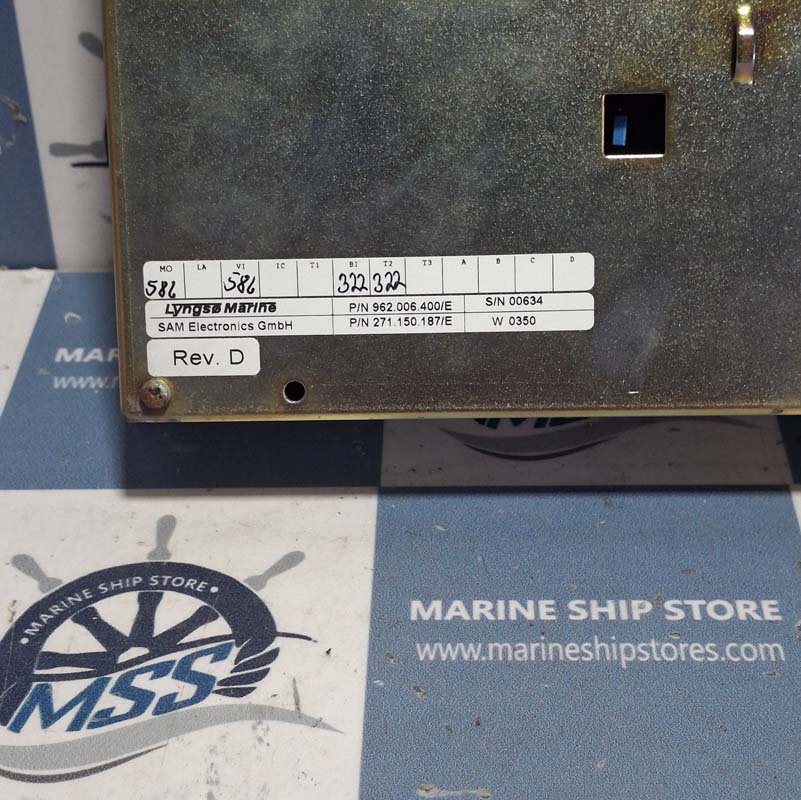 SAM ELECTRONICS LYNGSO MARINE MCS 40M GEAMAR 962.006.400-E 271.150.187-E MONITORING AND CONTROL SYSTEM