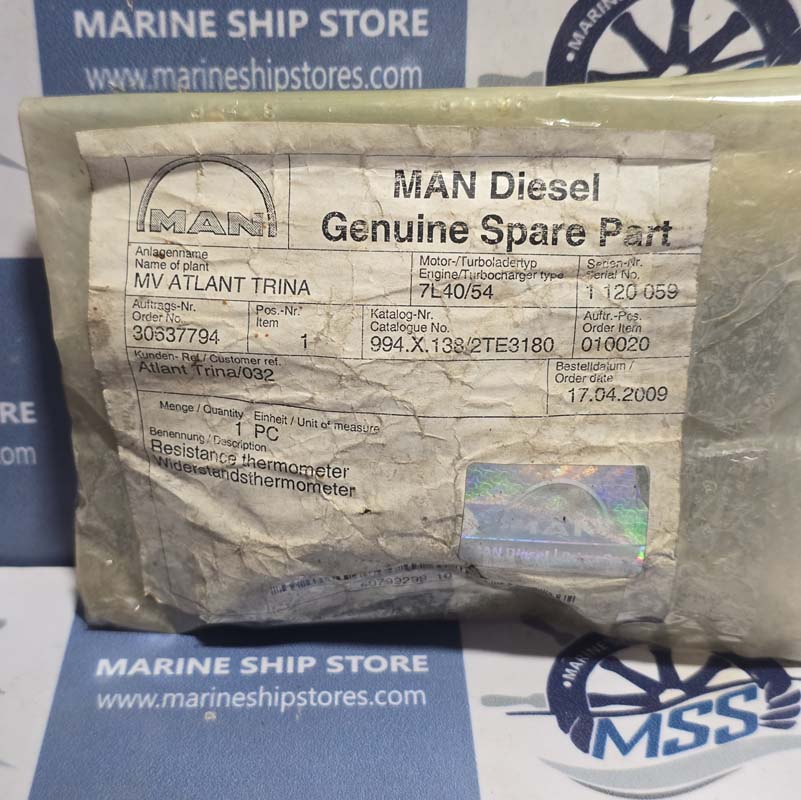 DANFOSS PT100 084Z6008 MBT 5250 TEMPERATURE SENSOR-2 DANFOSS PT100 084Z6008 MBT 5250 TEMPERATURE SENSOR