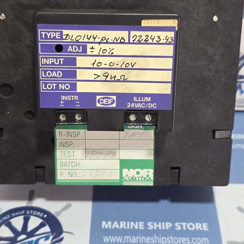 DEIF DLQ144-PC-NB 150-0-150 RPM INDICATOR