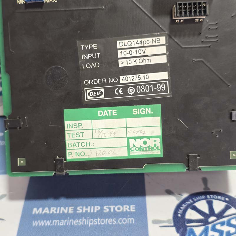 DEIF NORCONTROL DLQ144-PC-NB 100-0-100 RPM INDICATOR