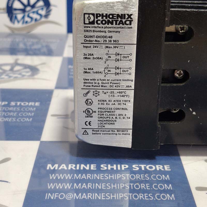 PHOENIX CONTACT QUINT-DIODE-40 29 38 963 REDUNDANCY MODULE-3 PHOENIX CONTACT QUINT-DIODE-40 29 38 963 REDUNDANCY MODULE