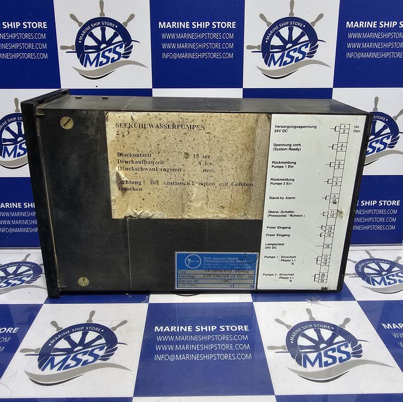 ROLF JANSSEN 04-3800-610 SBA02 CONTROL UNIT