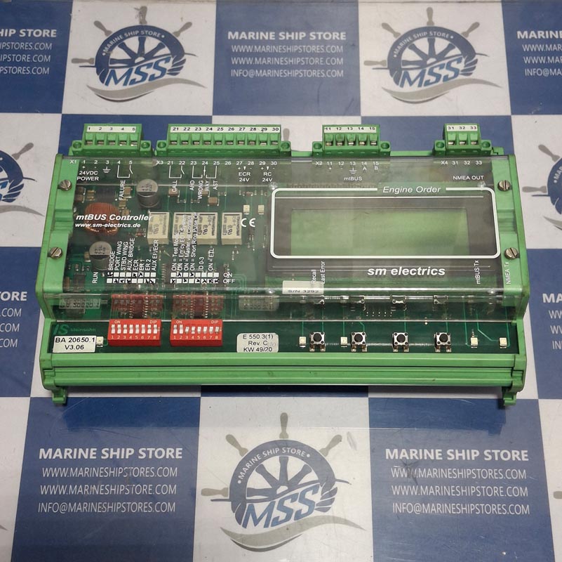 SM ELECTRICS GMBH A067.74 ENGINE ORDER CONTROLLER UNIT-2 SM ELECTRICS GMBH A067.74 ENGINE ORDER CONTROLLER UNIT