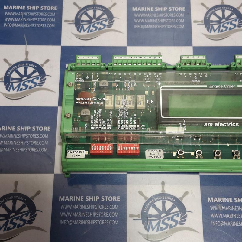 SM ELECTRICS GMBH A067.74 ENGINE ORDER CONTROLLER UNIT-3 SM ELECTRICS GMBH A067.74 ENGINE ORDER CONTROLLER UNIT