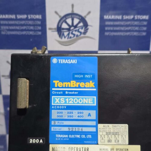 TERASAKI XS1200NE TEMBREAK 200A 3 POLE CIRCUIT BREAKER