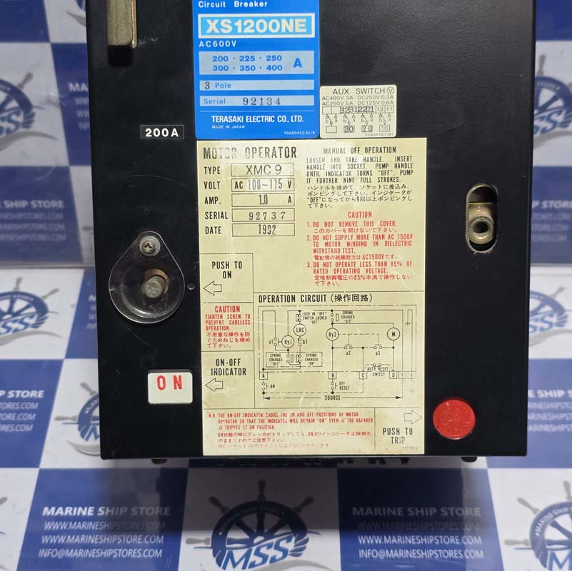 TERASAKI XS1200NE TEMBREAK 200A 3 POLE CIRCUIT BREAKER-2