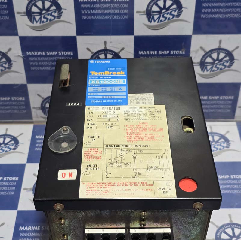 TERASAKI XS1200NE TEMBREAK 200A 3 POLE CIRCUIT BREAKER-4