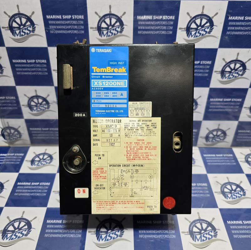TERASAKI XS1200NE TEMBREAK 200A 3 POLE CIRCUIT BREAKER