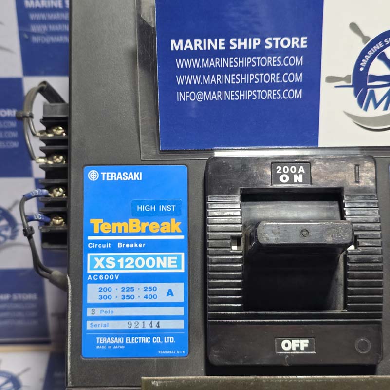 TERASAKI XS1200NE TEMBREAK 3 POLE 200A CIRCUIT BREAKER