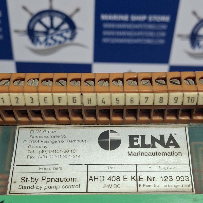 ELNA AHD 408 E-K PUMP AND COMPRESSOR CONTROL ALARM