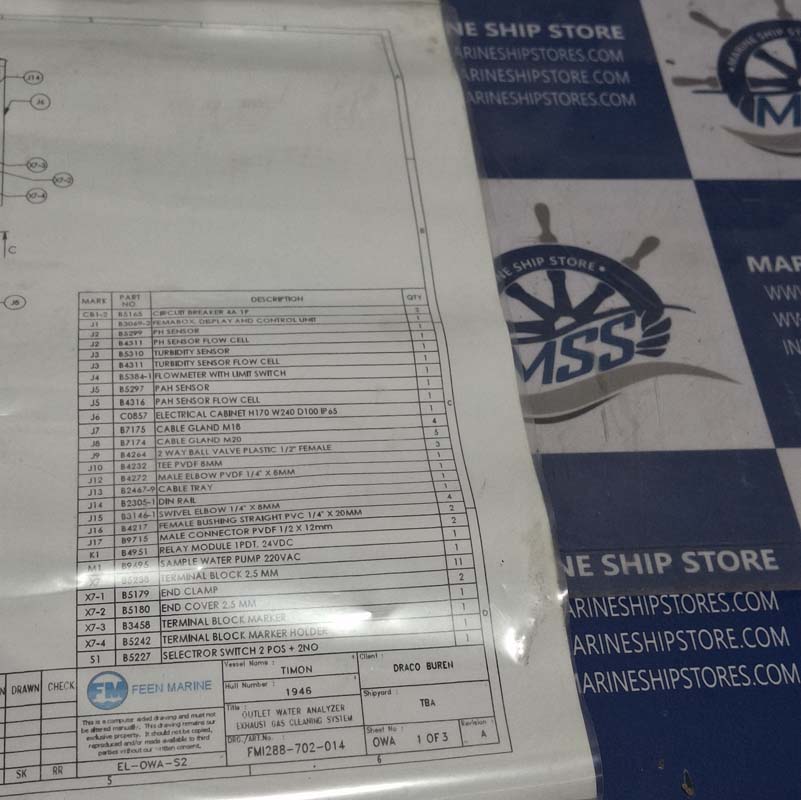 FEEN MARINE B3069-2 FEMABOX-3 FMFB-3-214 WATER ANALYZER-9 FEEN MARINE B3069-2 FEMABOX-3 FMFB-3-214 WATER ANALYZER