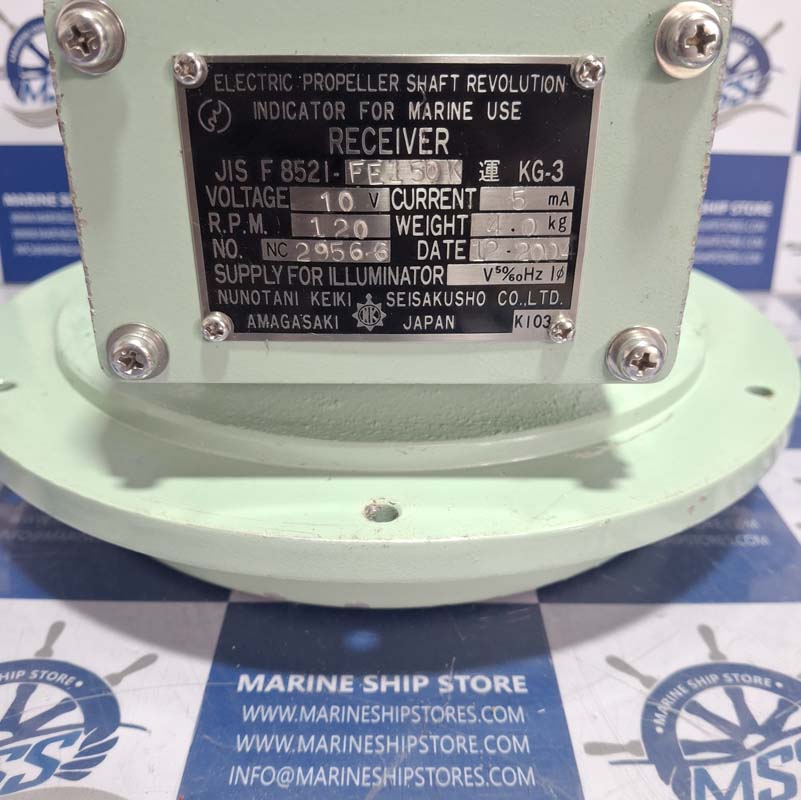 NUNOTANI KEIKI SEISAKUSHO JIS-F-8521-FE150K ELECTRIC PROPELLER SHAFT REVOLUTION INDICATOR-4 NUNOTANI KEIKI SEISAKUSHO JIS-F-8521-FE150K ELECTRIC PROPELLER SHAFT REVOLUTION INDICATOR
