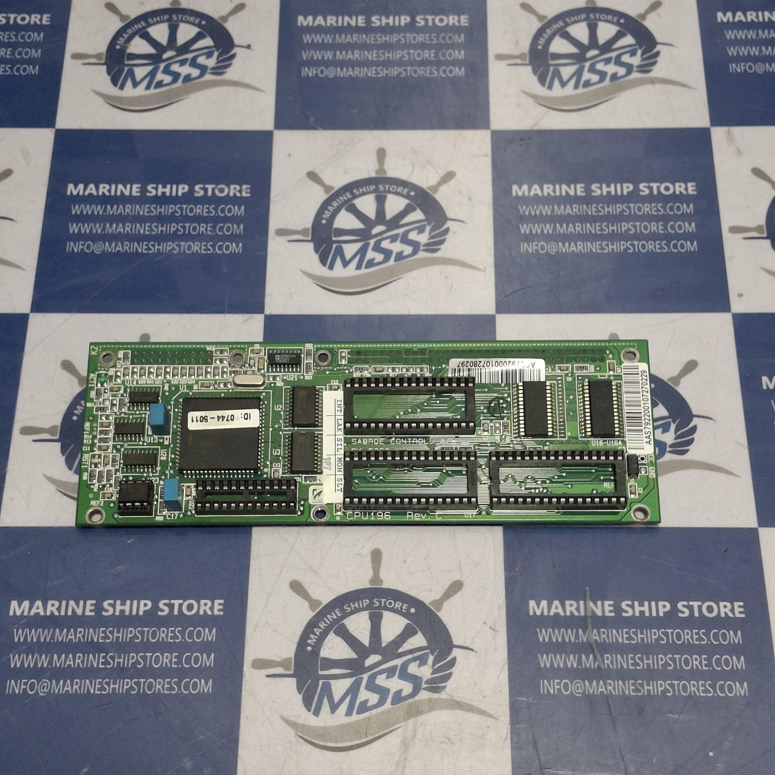 SABROE CONTROLS DK-8260 VIBY-J CPU196 REV-C PCB CARD