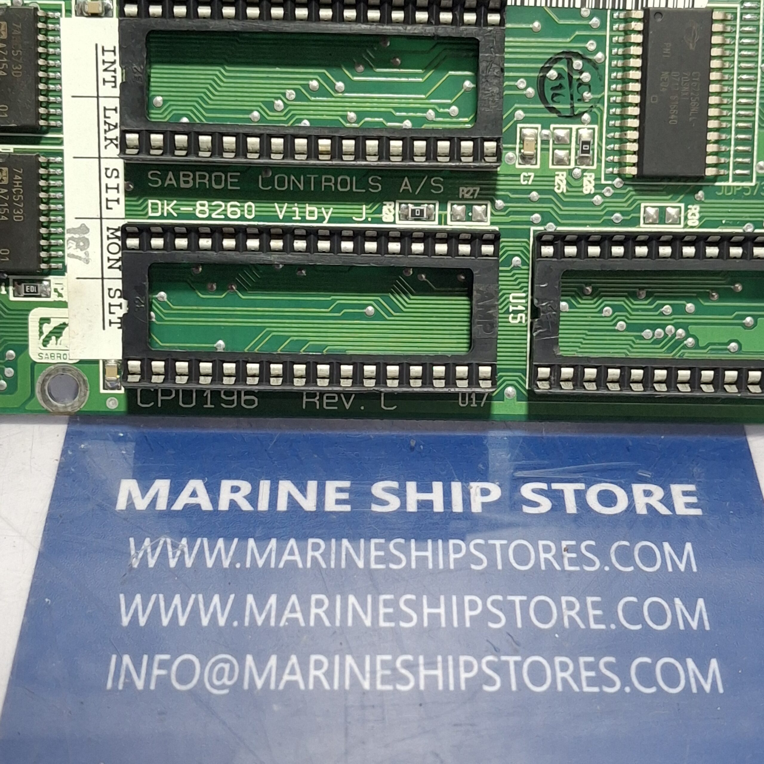 SABROE CONTROLS DK-8260 VIBY-J CPU196 REV-C PCB CARD