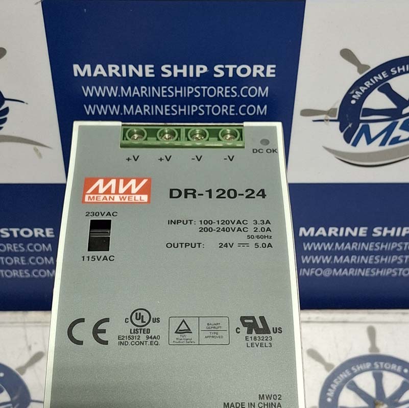 MEAN WELL DR-120-24 POWER SUPPLY-2 MEAN WELL DR-120-24 POWER SUPPLY