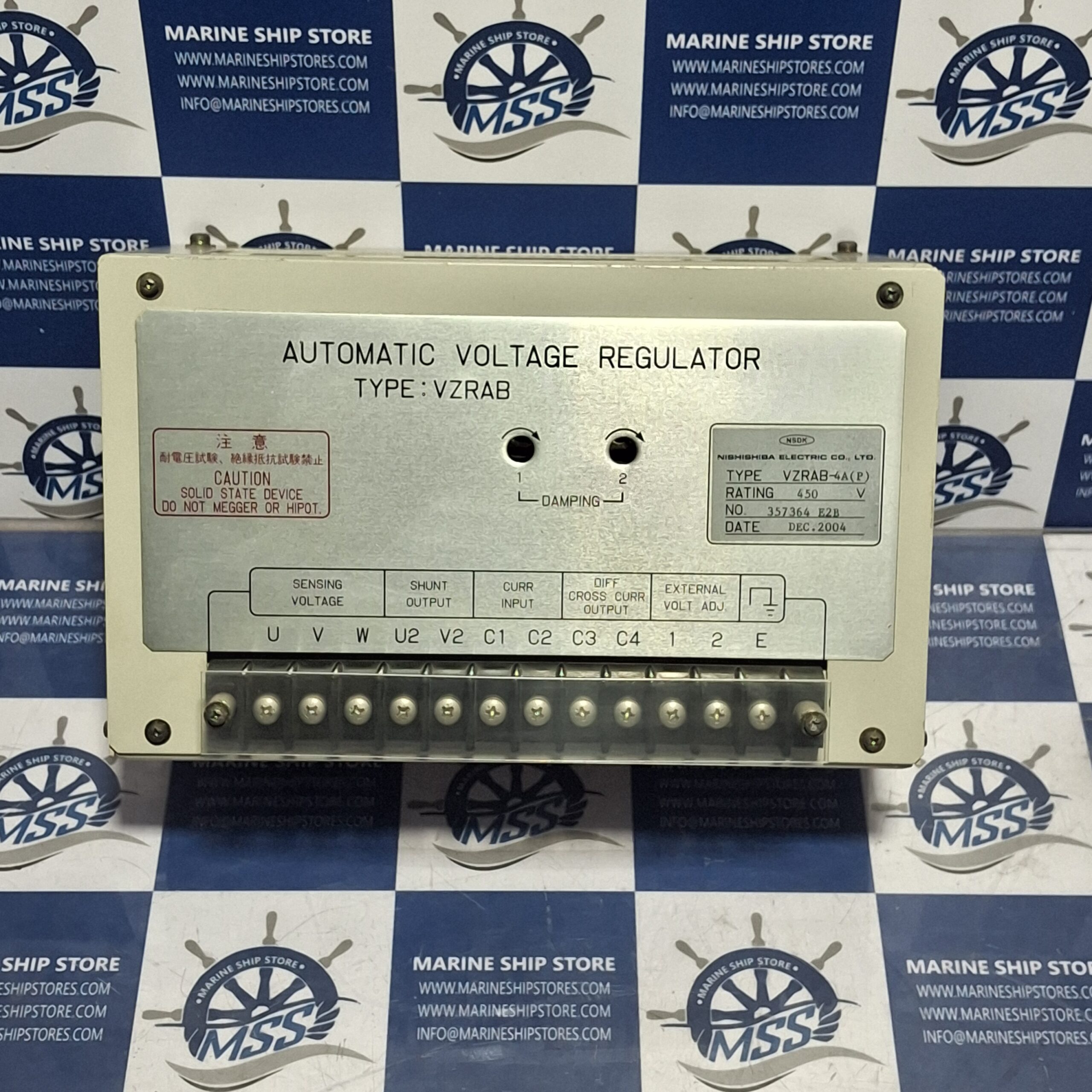 NISHISHIBA ELECTRIC VZRAB-4A(P) AUTOMATIC VOLTAGE REGULATOR