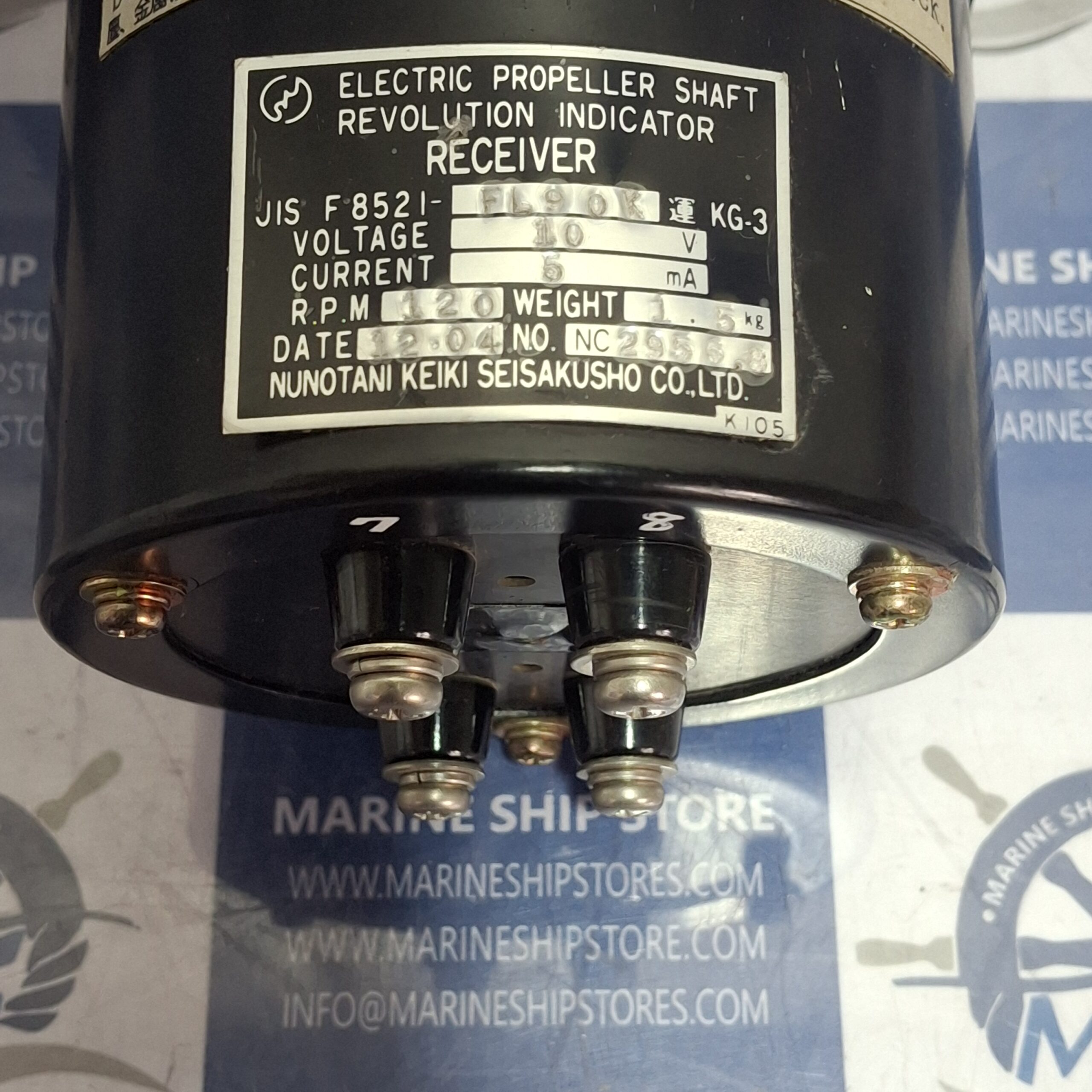NUNOTANI KEIKI SEISAKUSHO JIS F 8524-FL90K RPM 100-100 SHAFT REVOLUTION INDICATOR RECEIVER-2 NUNOTANI KEIKI SEISAKUSHO JIS F 8524-FL90K RPM 100-100 SHAFT REVOLUTION INDICATOR RECEIVER