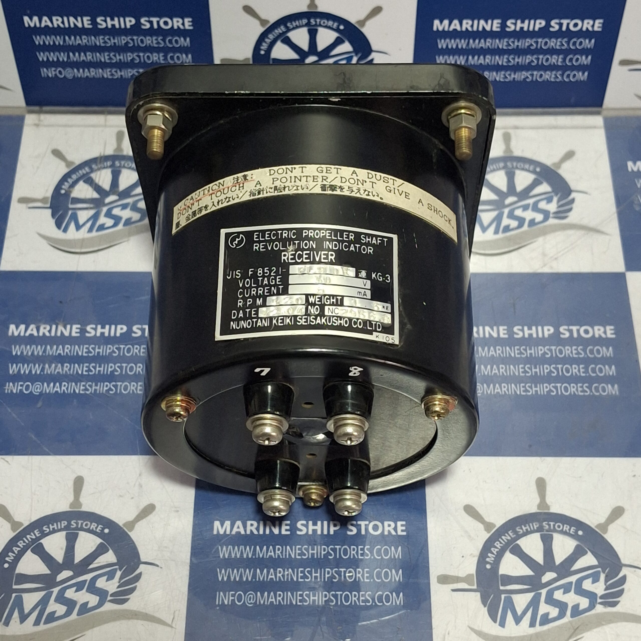 NUNOTANI KEIKI SEISAKUSHO JIS F 8524-FL90K RPM 100-100 SHAFT REVOLUTION INDICATOR RECEIVER-3 NUNOTANI KEIKI SEISAKUSHO JIS F 8524-FL90K RPM 100-100 SHAFT REVOLUTION INDICATOR RECEIVER