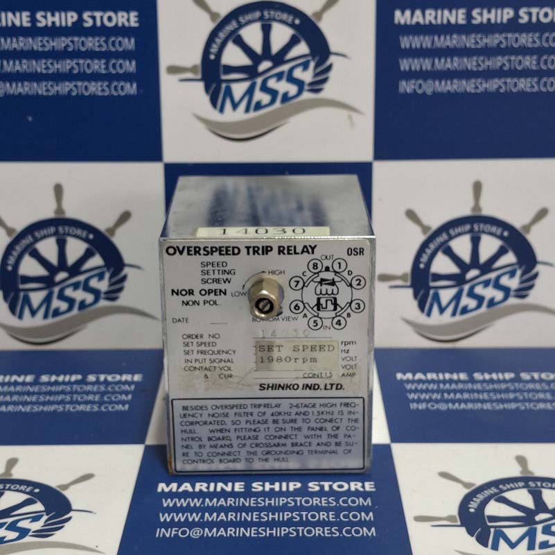 SHINKO 14030 1980-RPM OSR OVERSPEED TRIP RELAY SHINKO 14030 1980-RPM OSR OVERSPEED TRIP RELAY