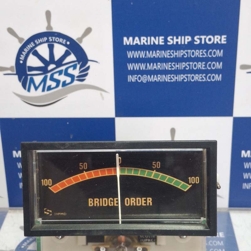 ULSTEIN MARINE IND1013-B RPM 100-0-100 BRIDGE ORDER METER-1 ULSTEIN MARINE IND1013-B RPM 100-0-100 BRIDGE ORDER METER