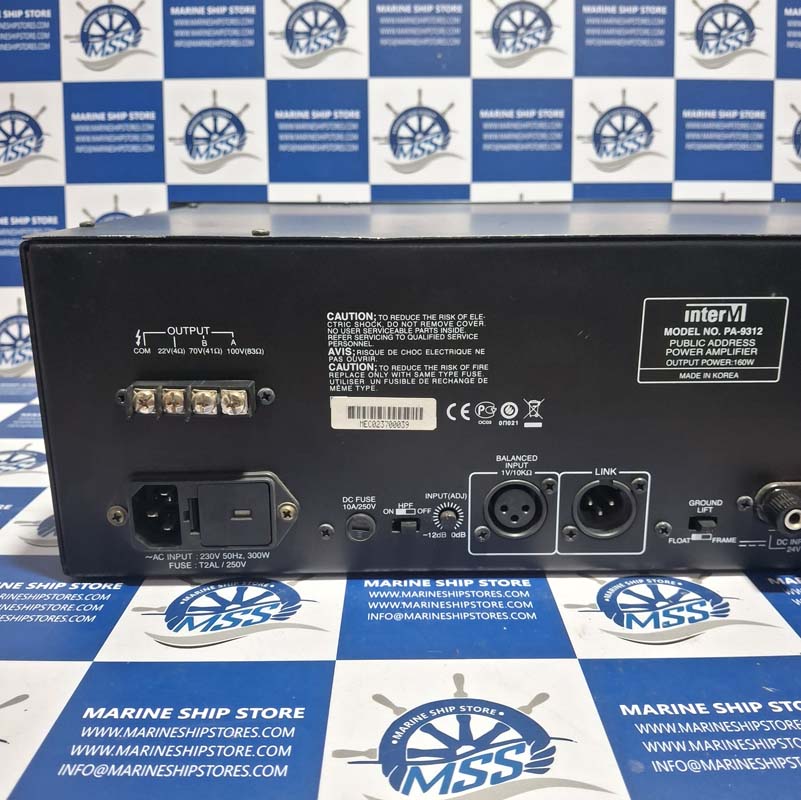 INTER-M PA-9312 PUBLIC ADDRESS POWER AMPLIFIER-5 INTER-M PA-9312 PUBLIC ADDRESS POWER AMPLIFIER