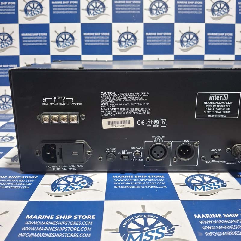 INTER-M PA-9324 PUBLIC ADDRESS POWER AMPLIFIER-5 INTER-M PA-9324 PUBLIC ADDRESS POWER AMPLIFIER