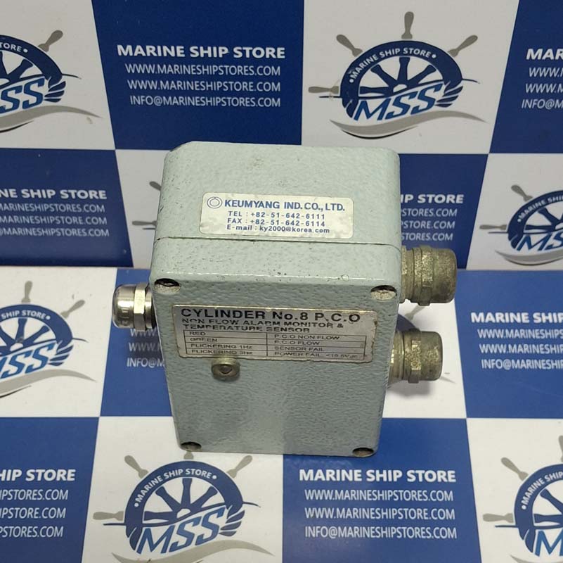 KEUMYANG CYLINDER NO.8 P.C.O NON FLOW ALARM MONITOR & TEMPERATURE SENSOR